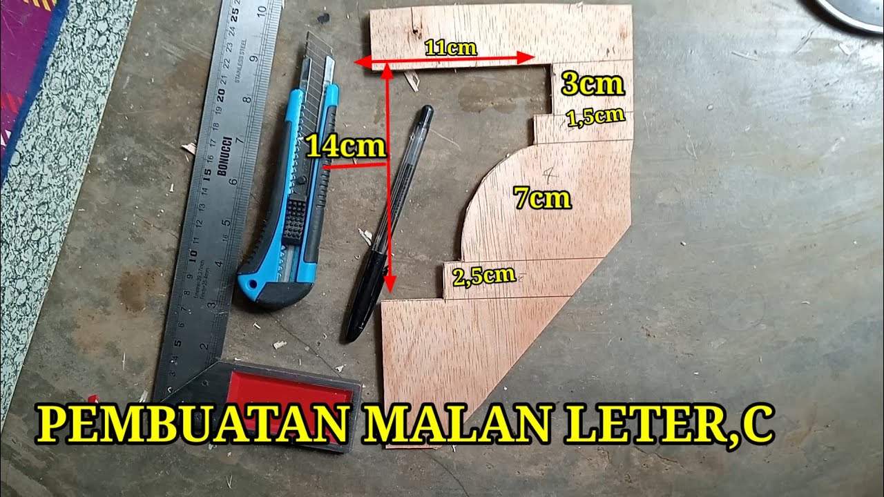tutorial membuat malan Leter,C untuk Lis kusen bagian bawah