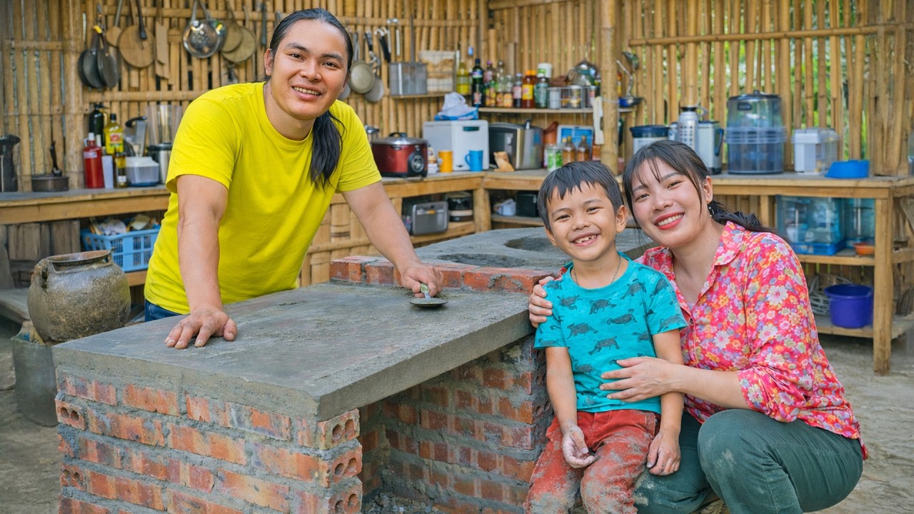 Building and Perfecting a Dream Kitchen in the Deep Forest - Rural Life | SURVIVAL ALONE