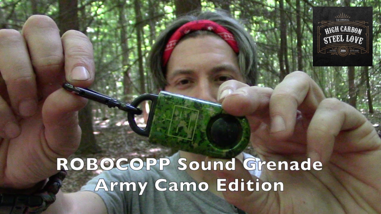ROBOCOPP Sound Grenade Army Camo Edition - Huge Piece of Mind in a Small Package