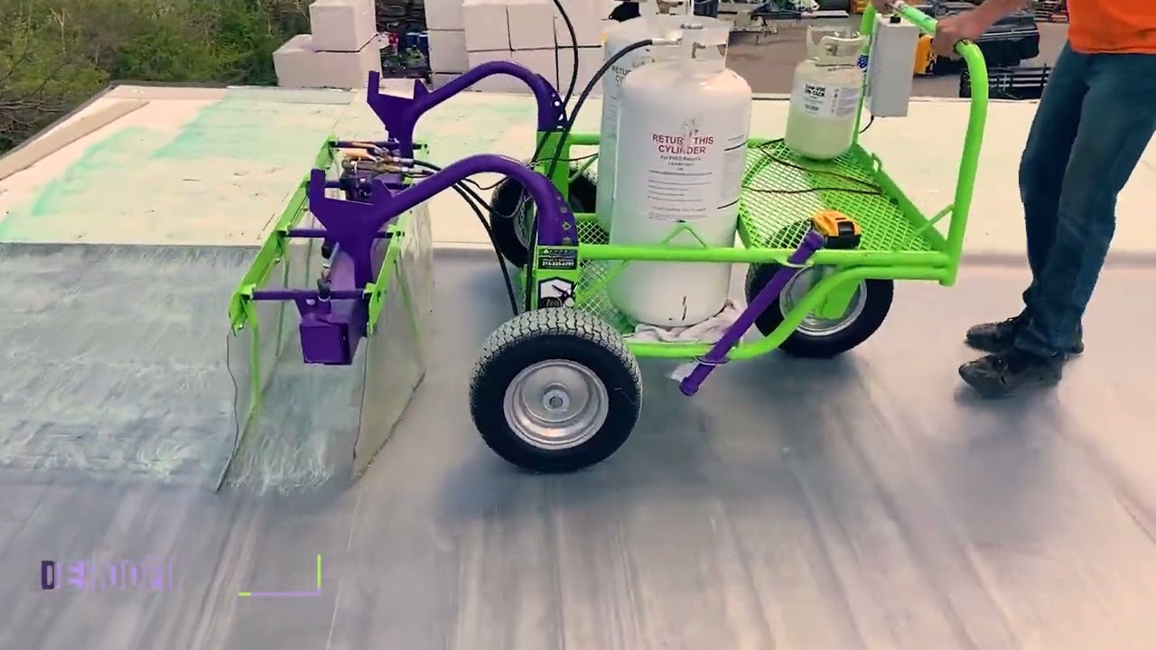 HANG 5 Single-Ply Adhesive Tank Carrier + Application Spray Cart for Roofing from Amped Equipment