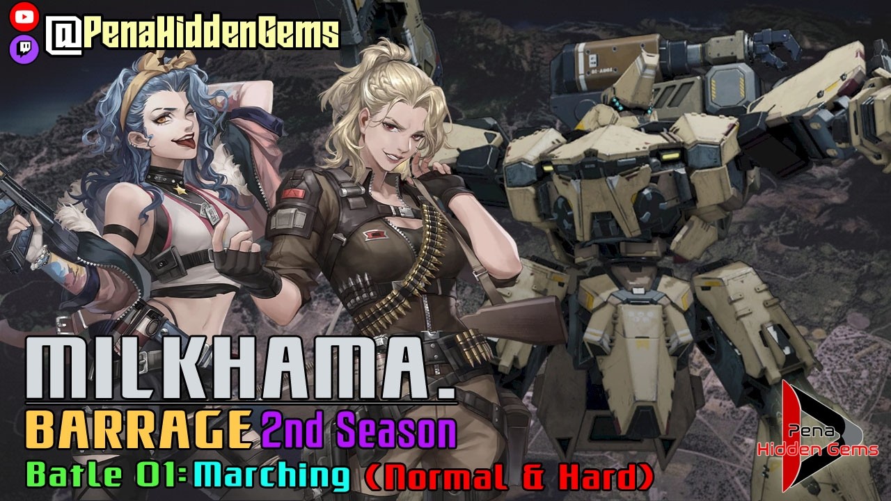 Mecharashi: Milkhama Barrage Event 2nd Season - Battle 1 - Marching (Normal & Hard) [Gameplay]