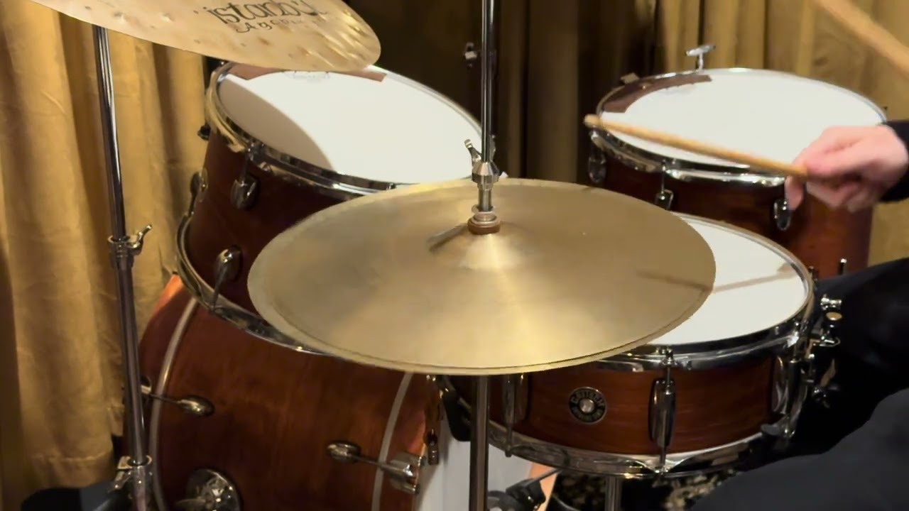 VINTAGE 1940's A. Zildjian 14"&15" Matched Transition Stamp Max Roach Style Hi-Hats - 727/771g