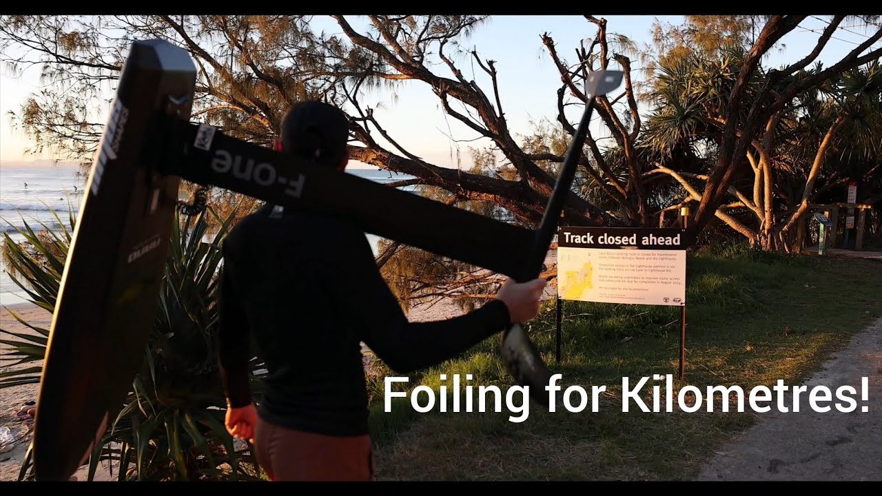A REDICULOUSLY  LONG run FOILSURFING!!