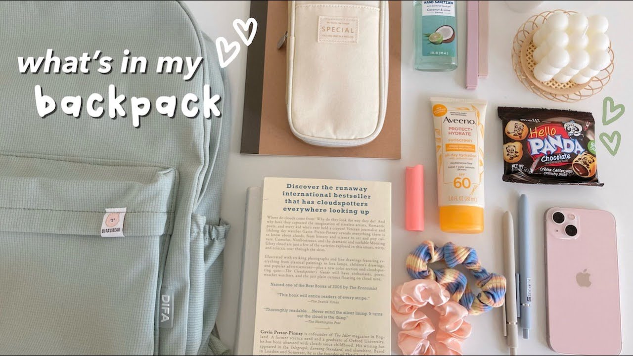 what's in my backpack 🍓✨ | aesthetic