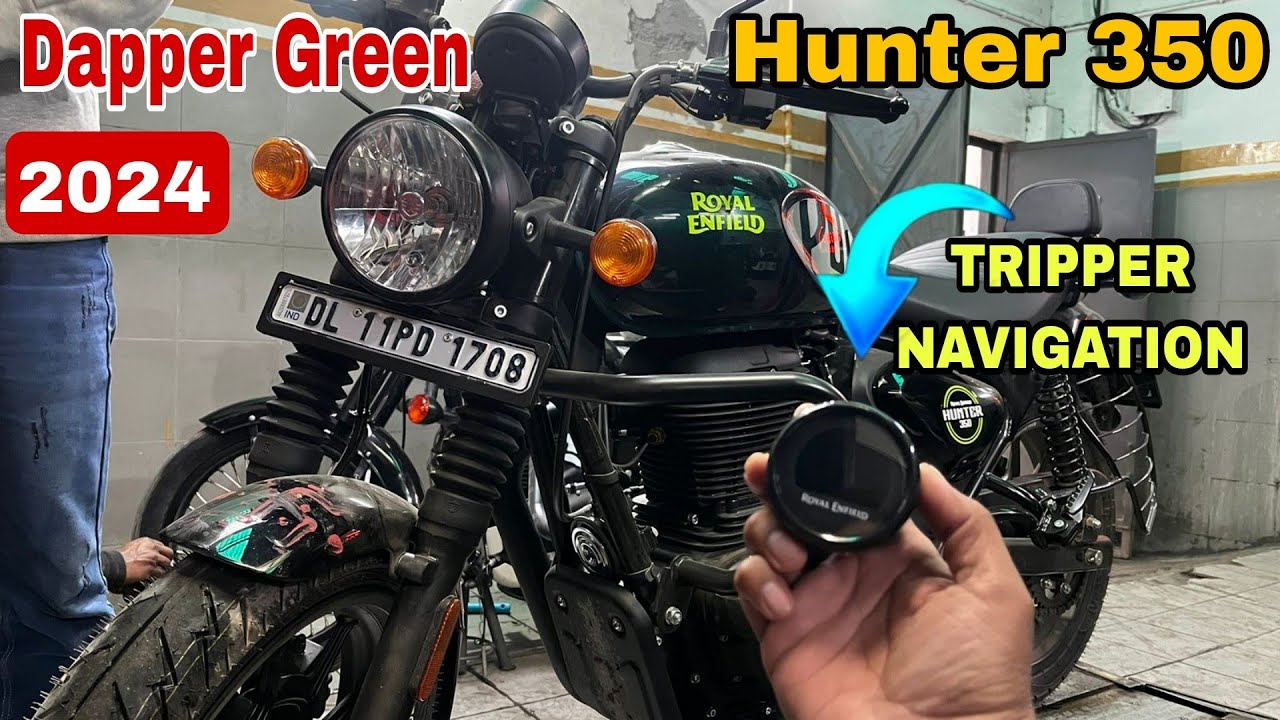 How To Install Tripper Navigation Meter in Hunter 350| Meter Royal Enfield Hunter 350 | Dapper Green