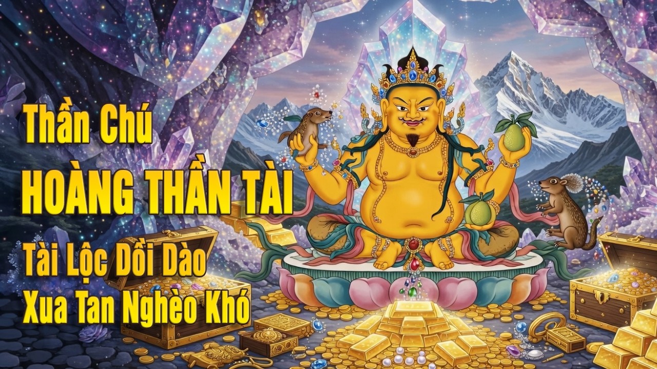 Thần Chú Hoàng Thần Tài ☸ Yellow Jambhala Mantra | Yellow Om ZambalaZalendaye Soha - Cầu Tài Cầu Lộc