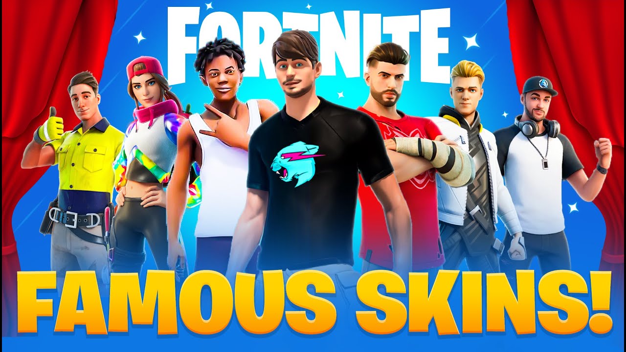 100 FAMOUS Youtuber Fortnite Skins (Fashion Show)
