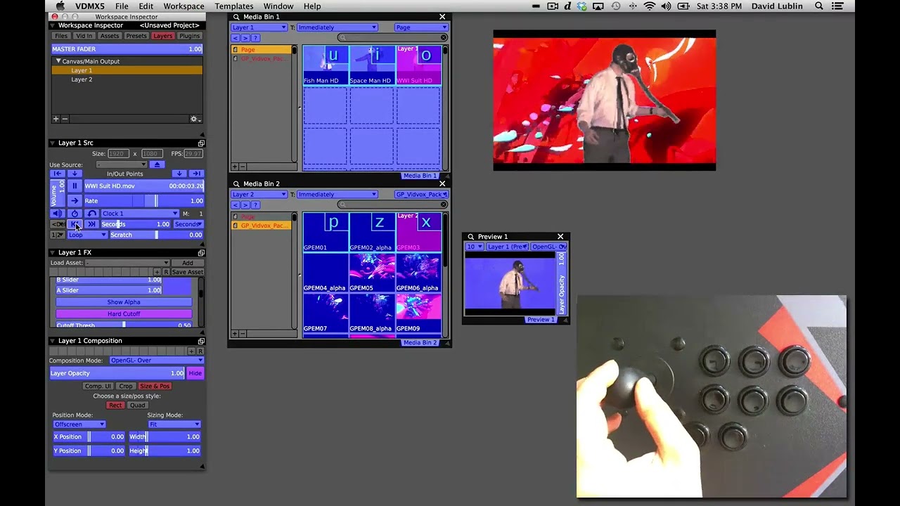 Using X Arcade Game Controllers With VDMX