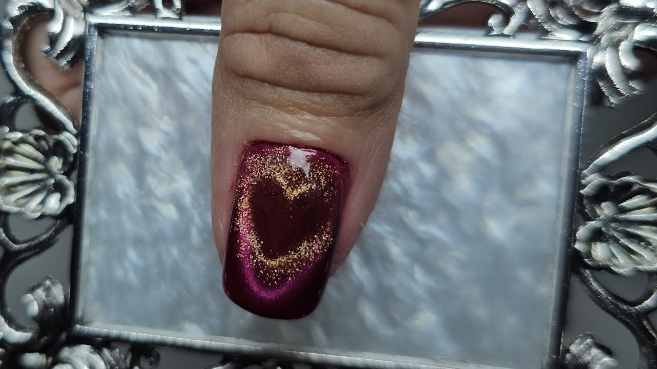 Builder Gel ➕️ Ojo de Gato #nails #nailart #sanvalentin #lovestory #amor #empowerment 