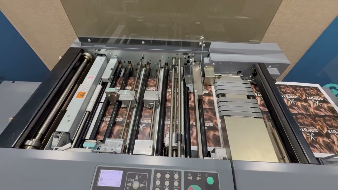 A quick demonstration of a Used Duplo DC616 Slitter, Cutter & Creaser we have available.
