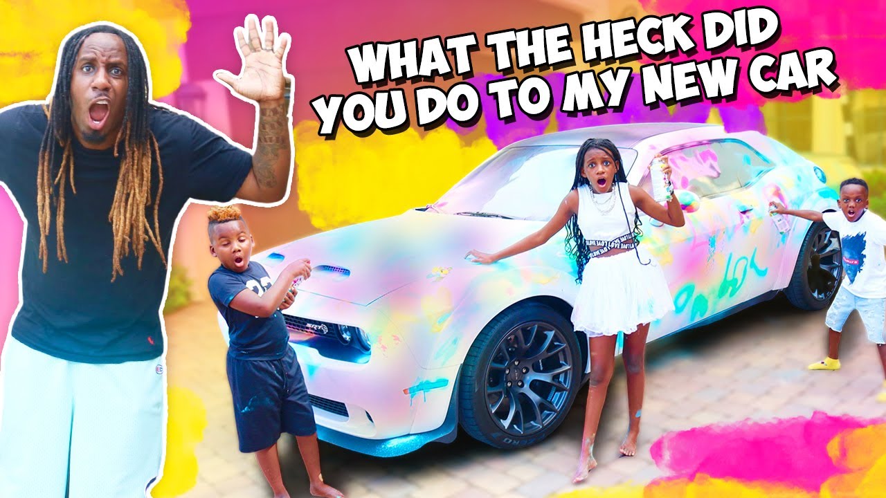 We Spray Painted My Dads Brand New Car (Bad Idea)