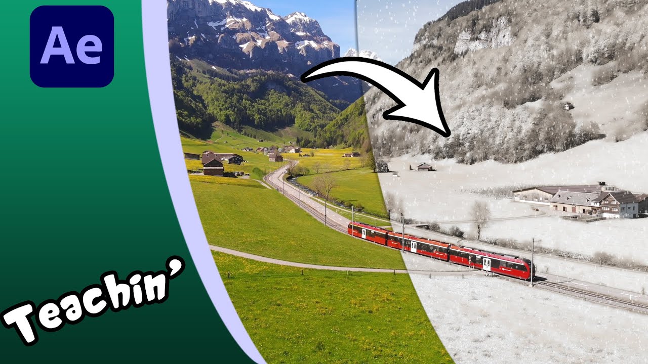 Summer to Winter scene in After Effects