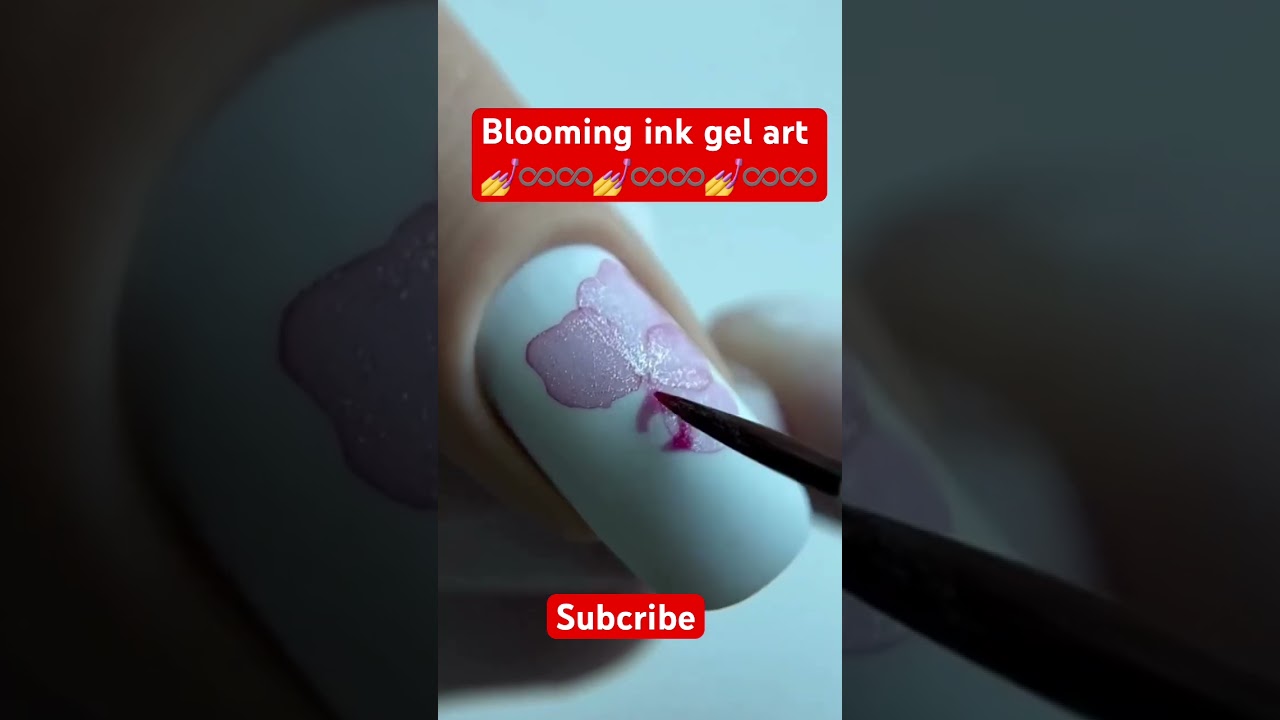 Blooming ink gel nail art 💅♾️