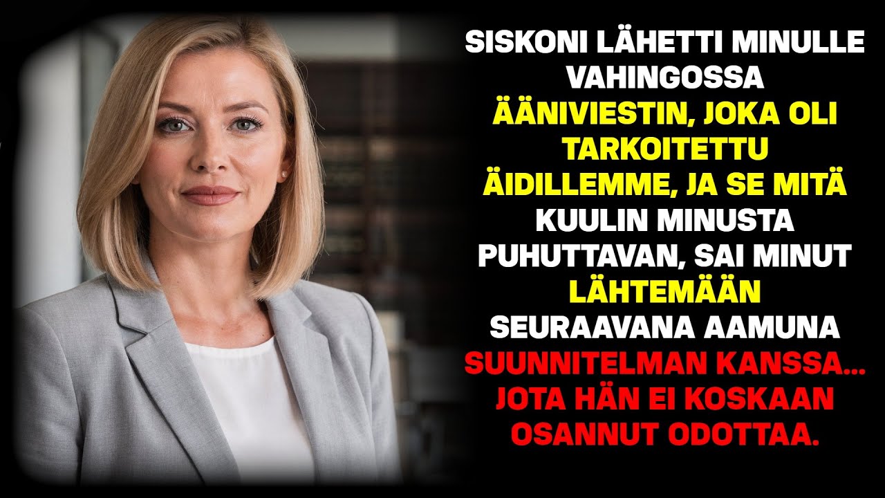 Sisko lähetti minulle vahingossa äidillemme tarkoitetun äänimuistion, ja mitä minä...