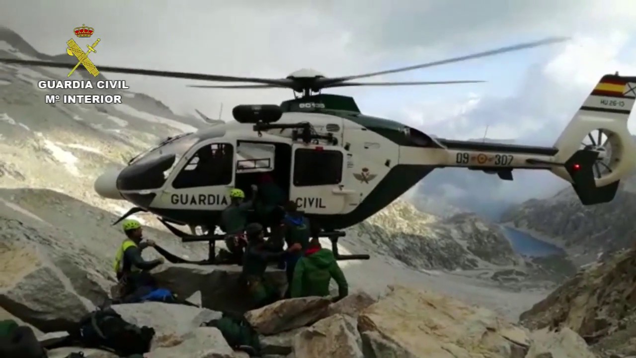 Rescates Pirineo Oscense. Operaciones de la Guardia Civil. Huesca