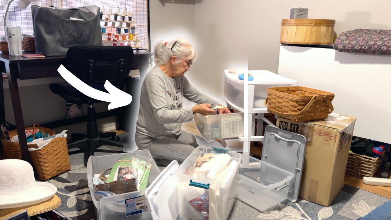 helping my MOM declutter her SEWING ROOM 🧵