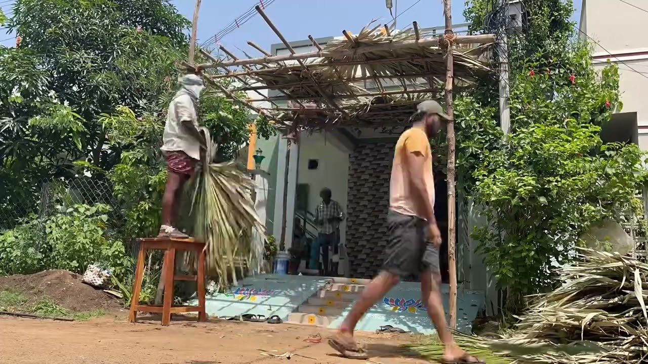 Pelli Pandiri construction at Home | Timelapse video | Telugu tradition #pellipandiri #teluguwedding