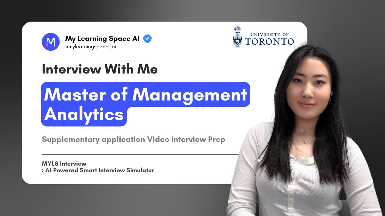 How Do I Prepare for U of T Master of Management Analytics (MMA) Admission Video Interview?