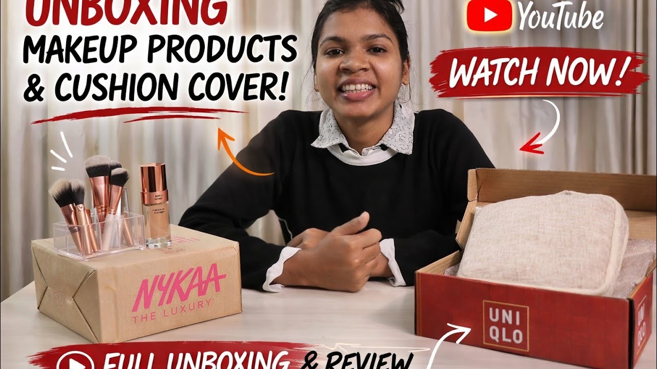  Foundation +Makeup Brushes + Cushion Cover Unboxingvideo