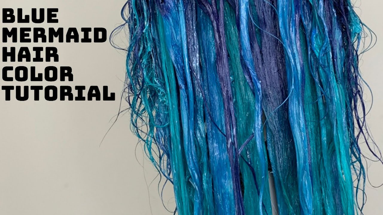 Blue mermaid hair tutorial | Blue ombre hair tutorial