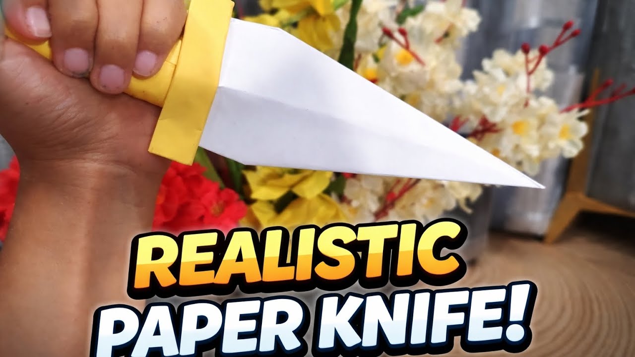 Easy origami knife for beginners #paper #diy #origami 