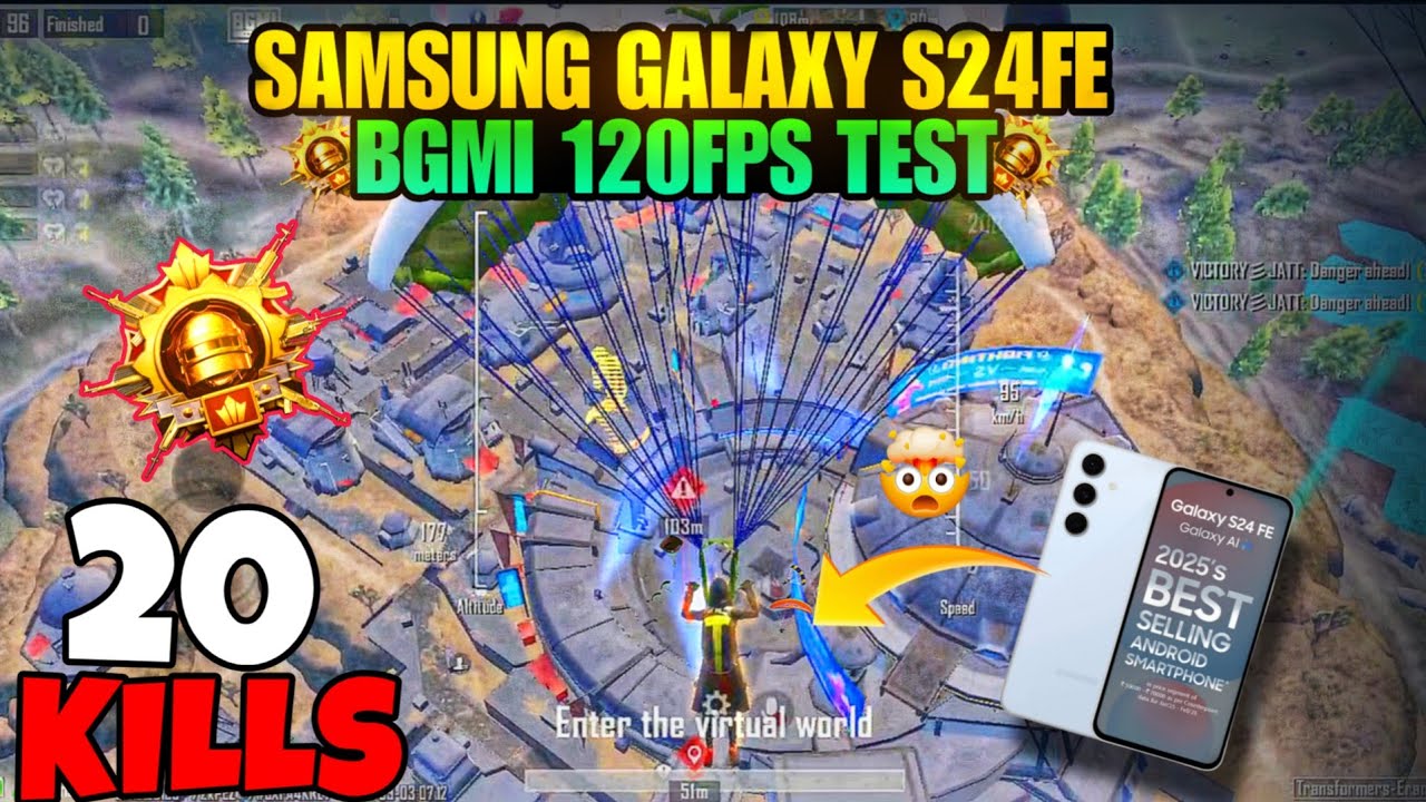 SAMSUNG Galaxy S24 FE BGMI Beast Mode! 🔥 20 Kills &bull; 4-Finger Gyro &bull; 120FPS Test
