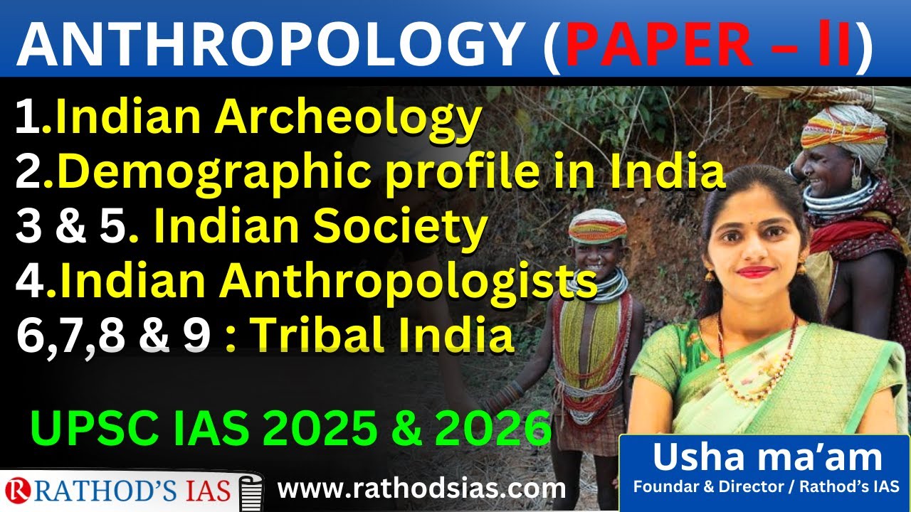 Overview of Anthropology Paper-2 Syllabus: by Usha Ma'am for UPSC IAS
