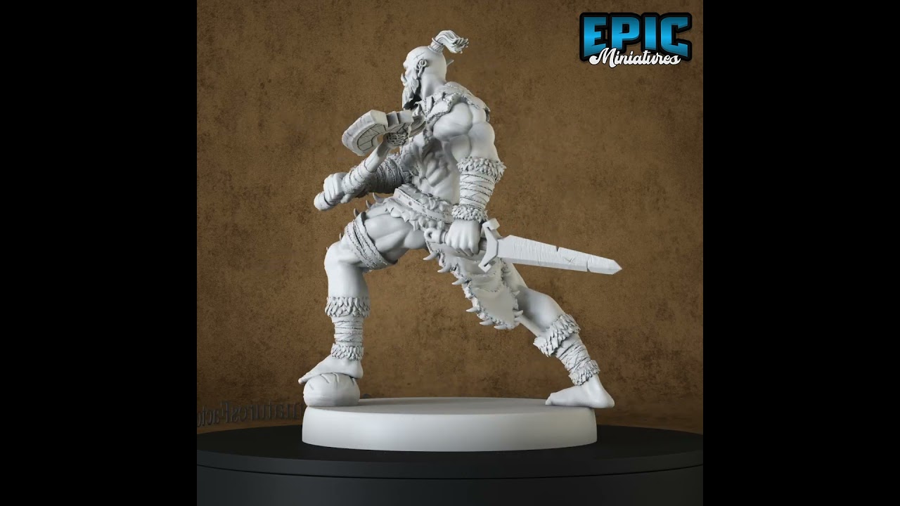 Miniature | Orc Warrior Attack - DnD Miniature for Tabletop Games  #dnd #dnd5e #dungeonsanddragons