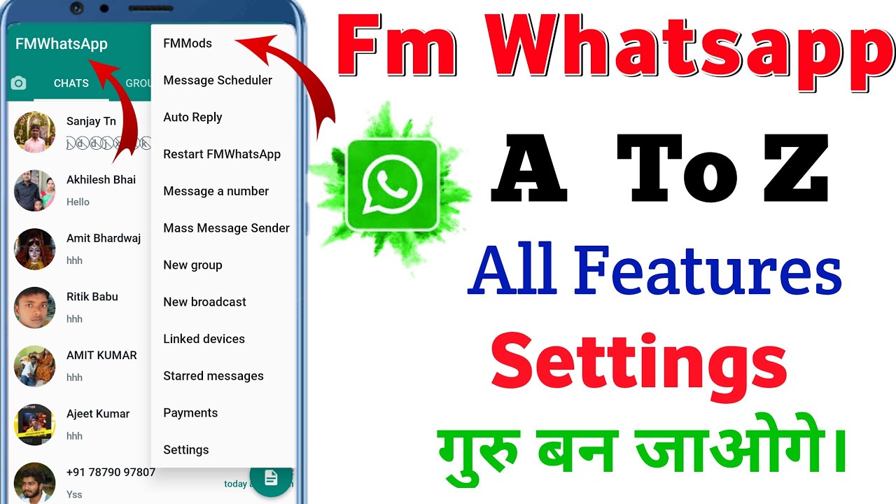 Fm A to Z Full Settings || Fm Whatsapp Full Settings Tutorial in Hindi