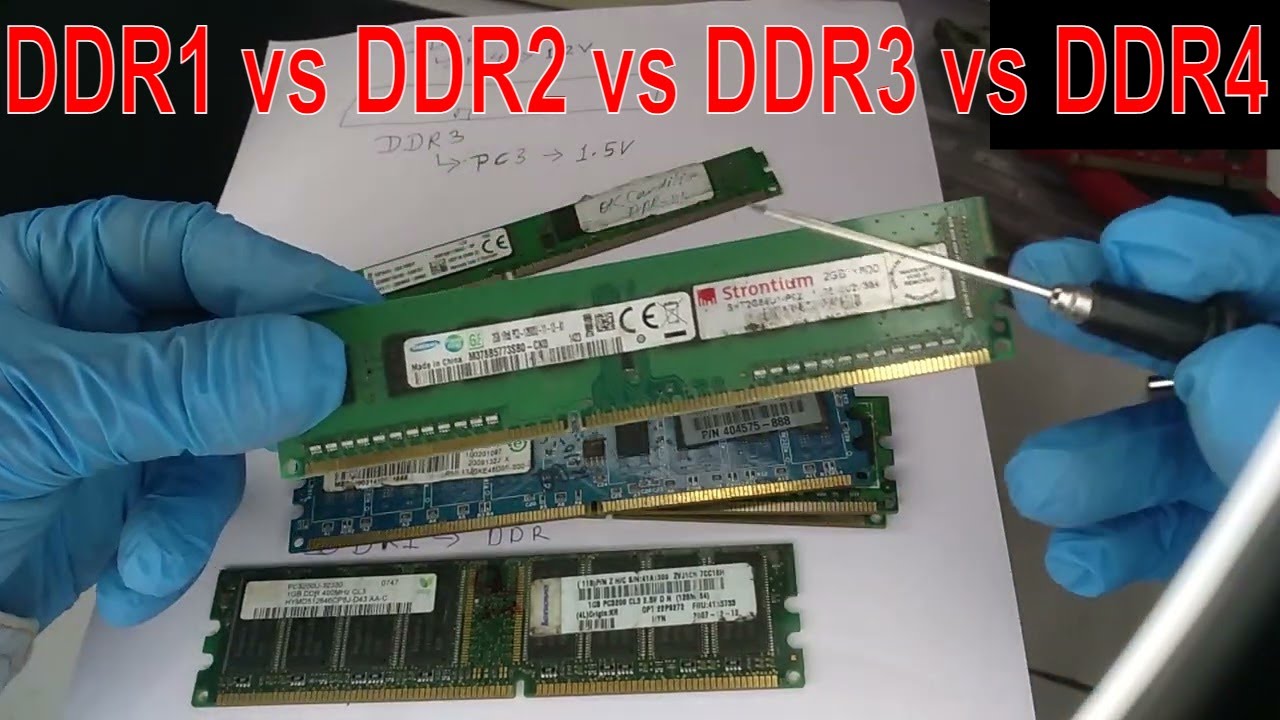 How to Identify and comparison RAM DDR1 vs DDR2 vs DDR3 vs DDR4 (Hindi) .