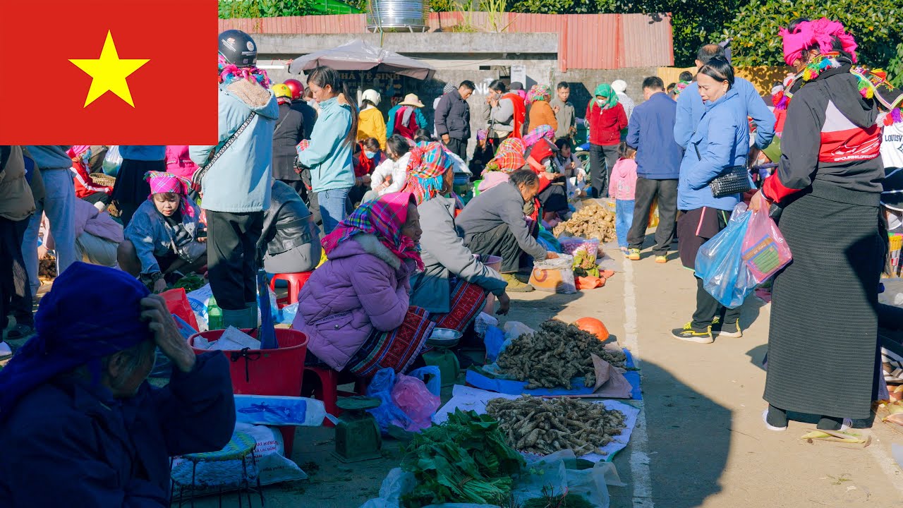 Asian Market Adventure - Vietnam's Unique Bridge Market at San Thang, Lai Chau - Viet Nam
