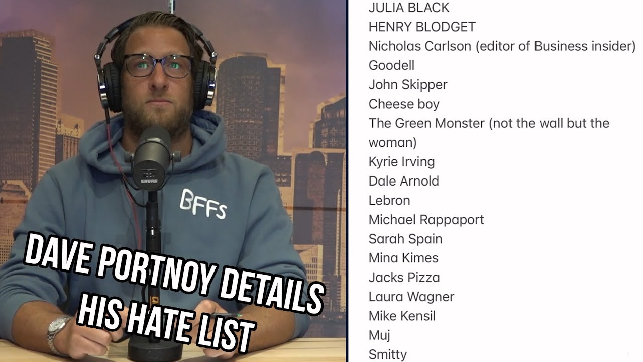 Dave Portnoy Details His Hate List