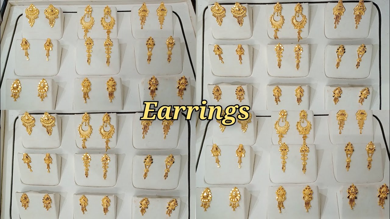 3 gram Ke Niche Sone Ki Jhala Ka Design 2022 || Beautfull Gold Earrings Design With Price