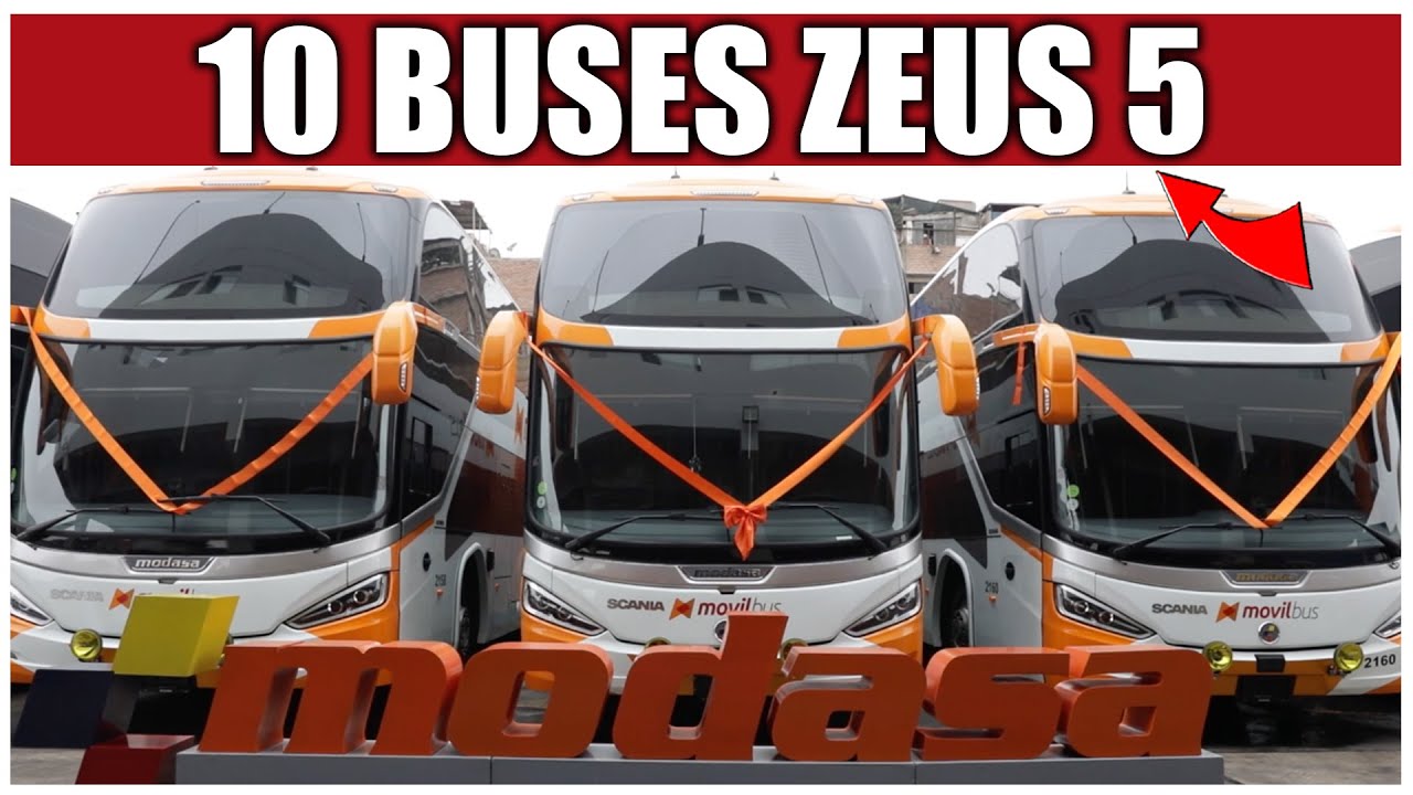 10 buses Modasa Zeus 5 para 'Movil Bus': Confort, tecnología y seguridad