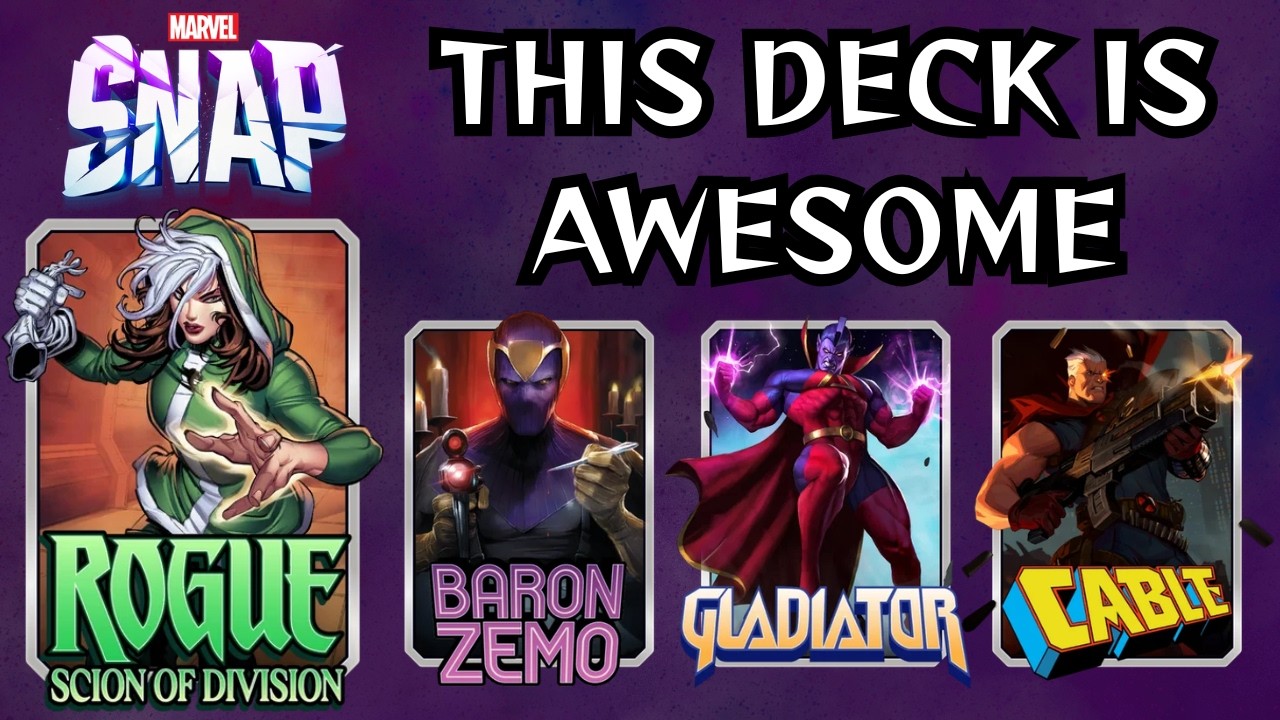 The Heist Division Overdrive! Rogue Steals Text as Zemo Recruits Enemy Cards | Marvel Snap Gameplay