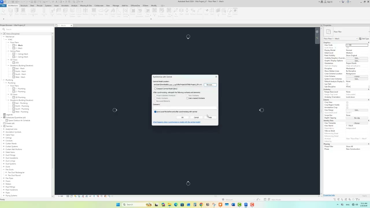 Revit MEP عملي | إعداد مشروع كهرباء وميكانيكا احترافي من الصفر – الحلقة 5