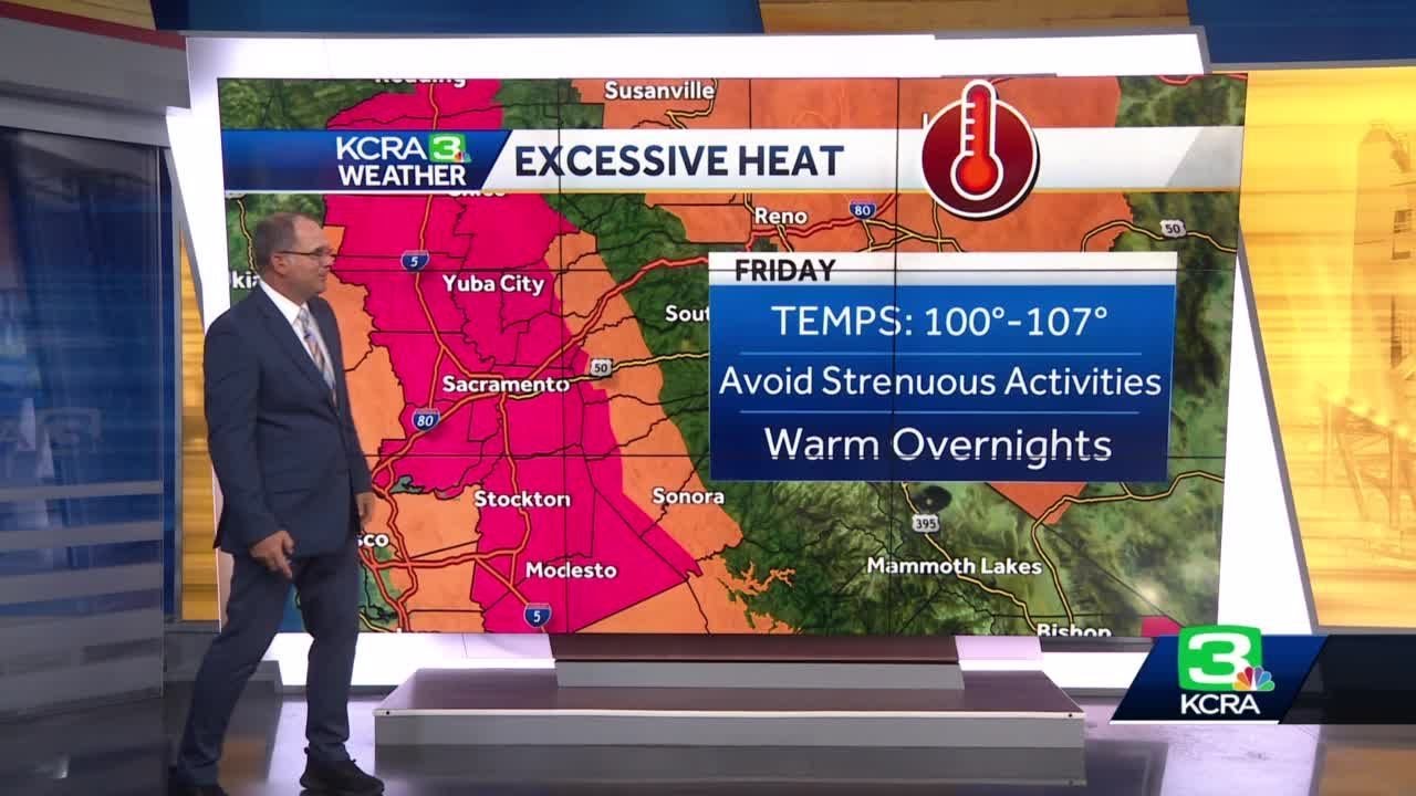 Timeline for dangerous heat in the Sacramento area