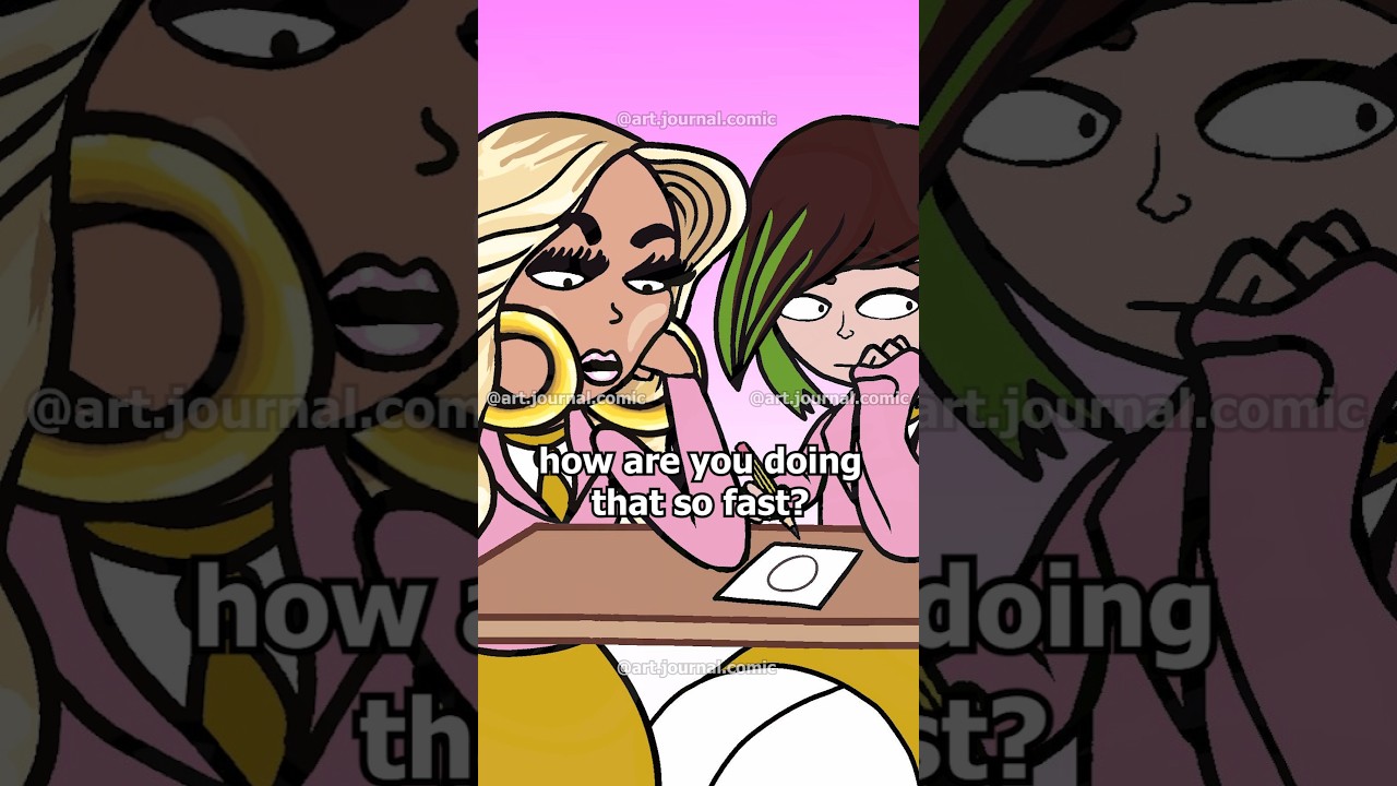 POV: the popular girls notice your drawing in class (high school animation)