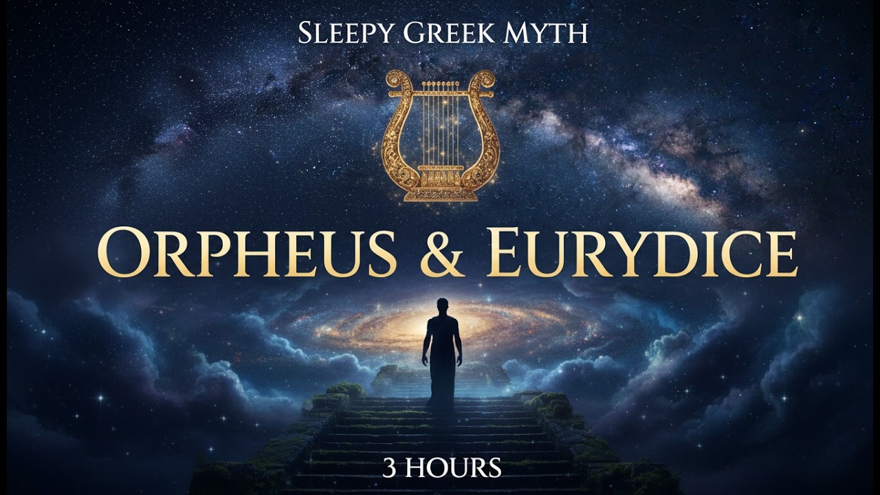 ✨ SLEEPY Greek Myth: Orpheus & Eurydice 🌙 | 3 Hour Deep Sleep Story with Rain & Cosmic Stars
