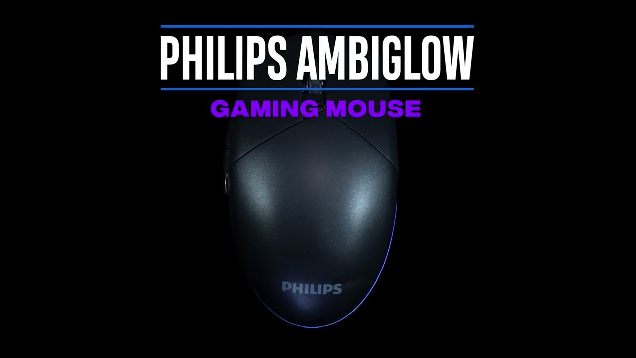 Philips Ambiglow 6400 DPI Gaming Makro Mouse