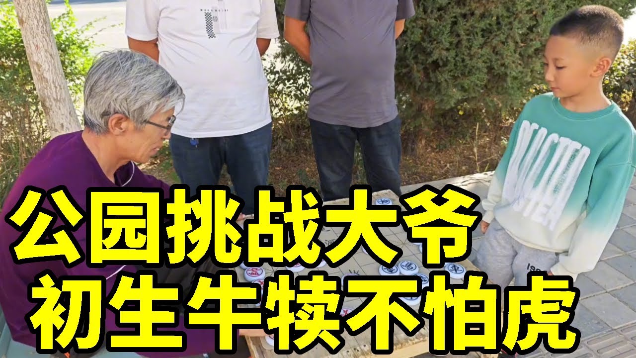 象神神童公园挑战大爷，初生牛犊不怕虎，不料大爷竟被轻松拿下【象棋小宝】