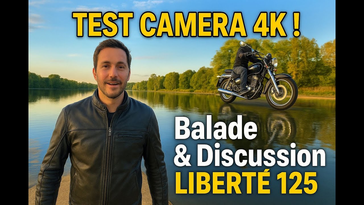 Test de la nouvelle caméra 4K Skypro 🎥 + balade à moto au lac du Graon 🏍️