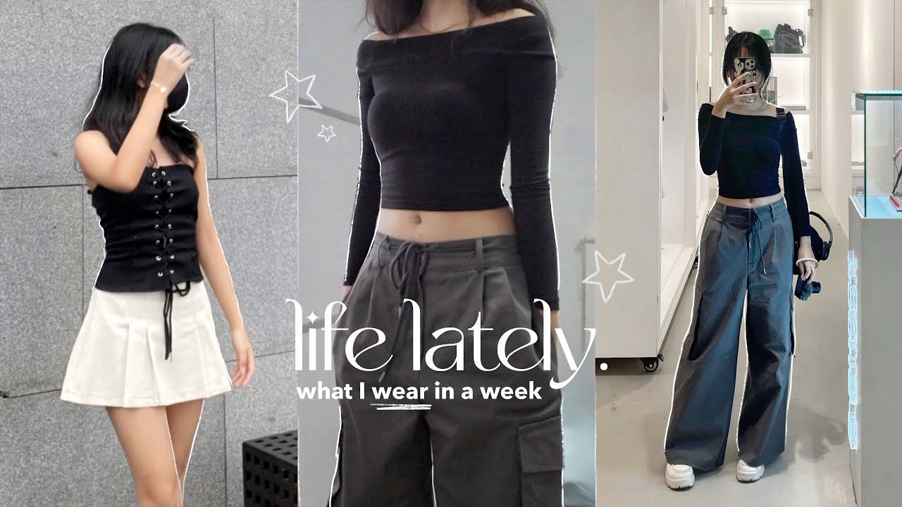 VLOG: what I WEAR in a week 🎧💌 | realistic days as a student, lots of food, art store (ft. Lewkin)