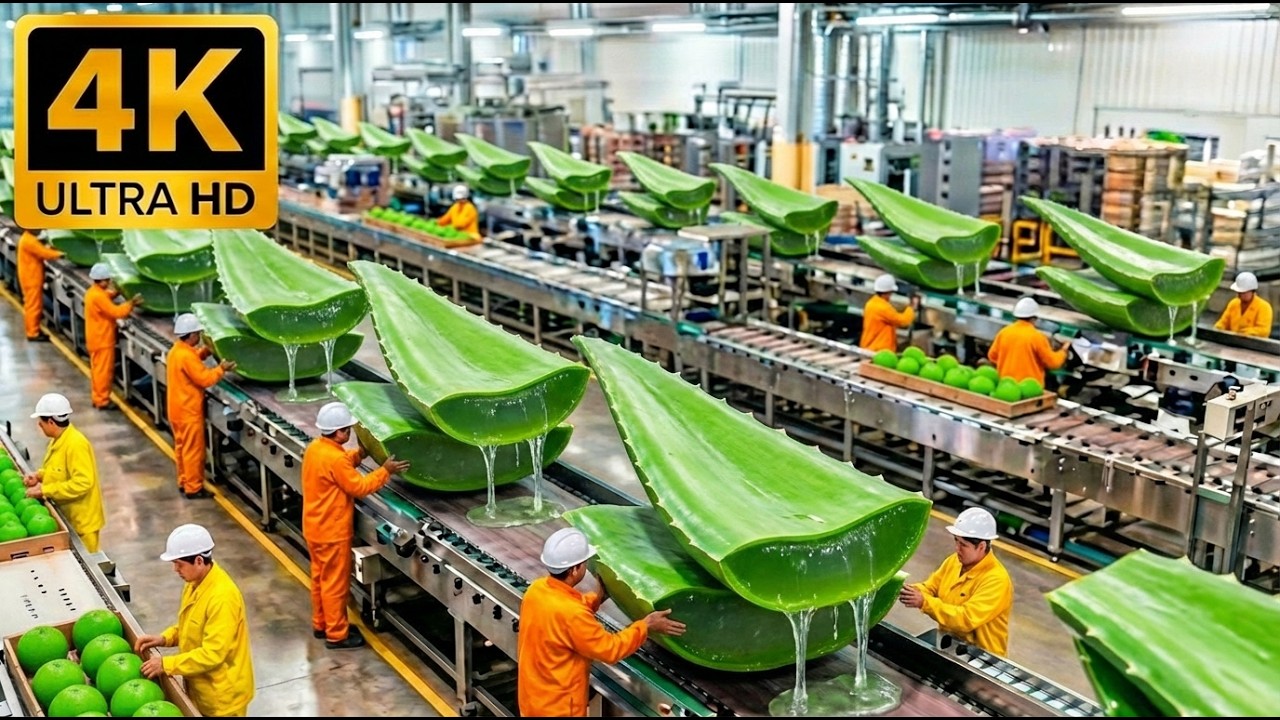 Dentro de una MEGA FÁBRICA de ALOE VERA| Así se EMBOTELLAN 100.000 PLANTAS al DÍA (Proceso Completo)