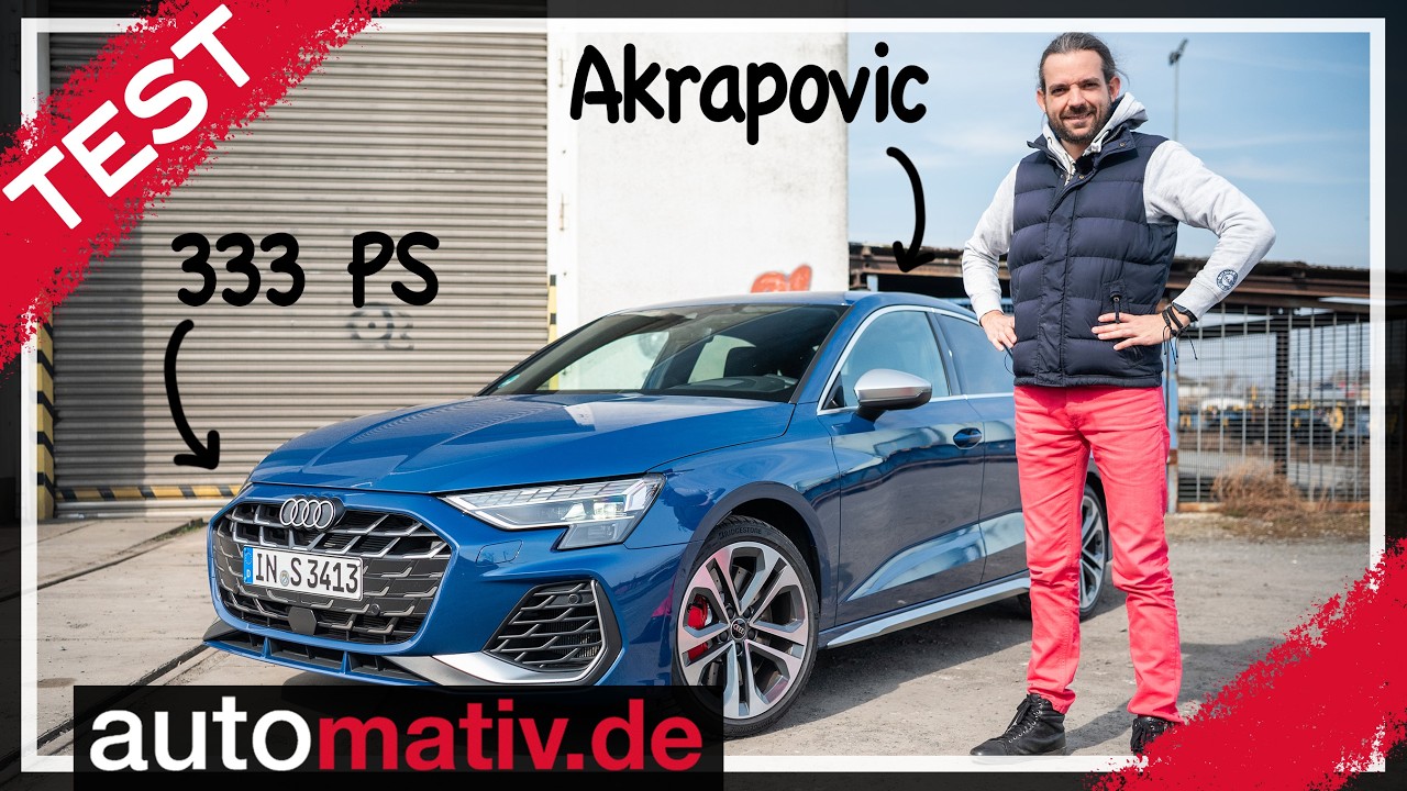 Dann lieber Golf R? Audi S3 Limo Facelift (2025): Torque Splitter, Akrapovic, Allrad und 333 PS!