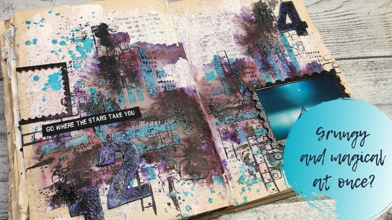 Go where the stars take you  Art journal with Infusions