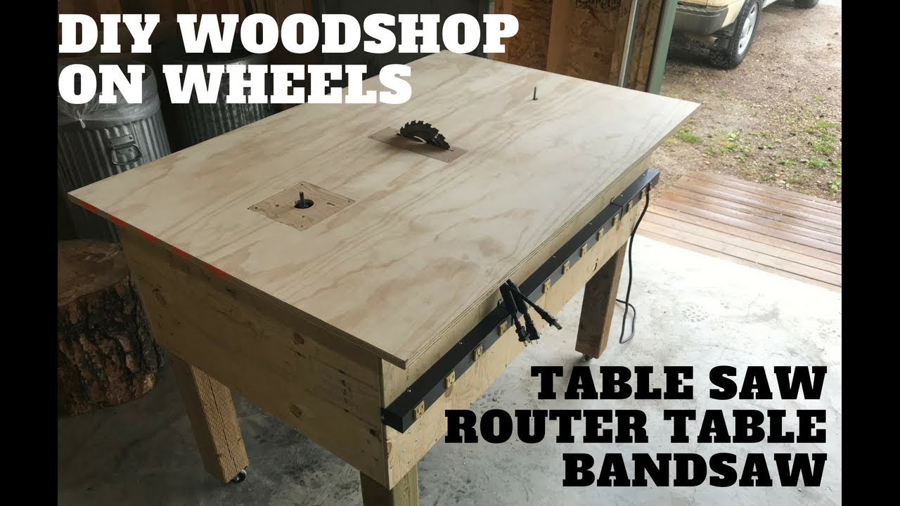 DIY 3 in 1 workbench - настольная пила, стол для роутера, лобзик