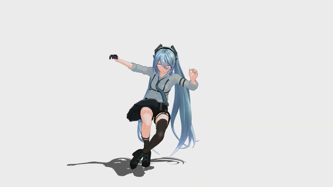 [4K MMD] 「夜に駆ける」QuickMagic 연습용 --- YYB Hatsune Miku