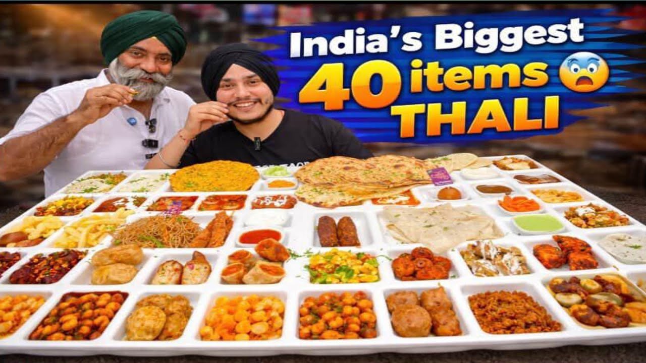 INDIA's BIGGEST 40 items THALI 😱 4kg Dhurandhar 2 THALI | Street Food 