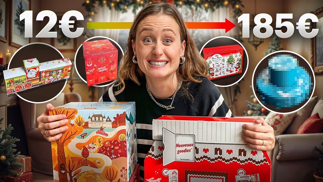 Je compare les calendriers de l&rsquo;Avent FOOD 2025 (du - cher au + cher !!!) 🍫🎄